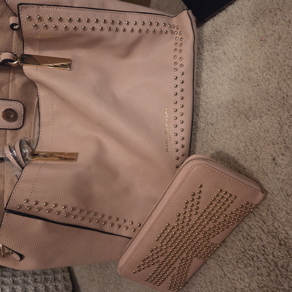 Marc New York Pink Shoulder Bag with Studded Detailing